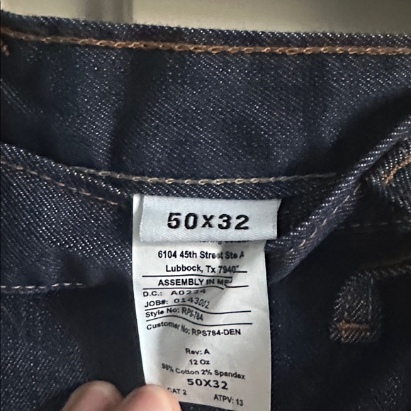 2 Crude Mens 50 X 32 flame-resistant (FR) jeans - Picture 6 of 7